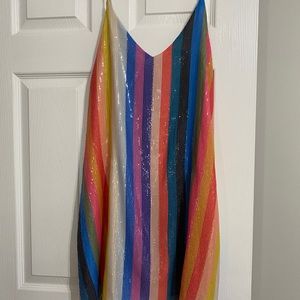 Rainbow sequin dress